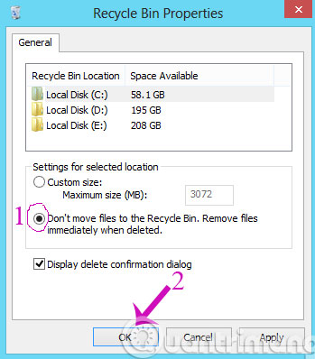 Tips for using Recycle Bin more effectively Picture 1
