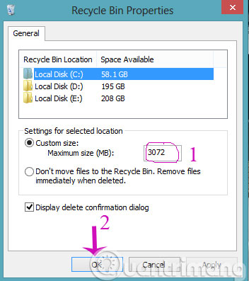 Tips for using Recycle Bin more effectively Picture 2