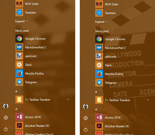 Tips to customize the transparency of the Start Menu in Windows 10 Picture 1