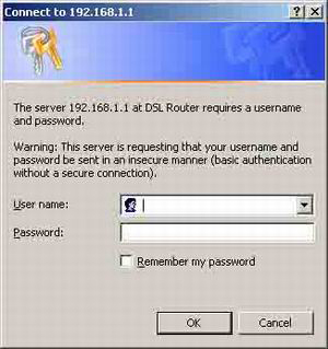 To secure your ADSL modem Picture 1