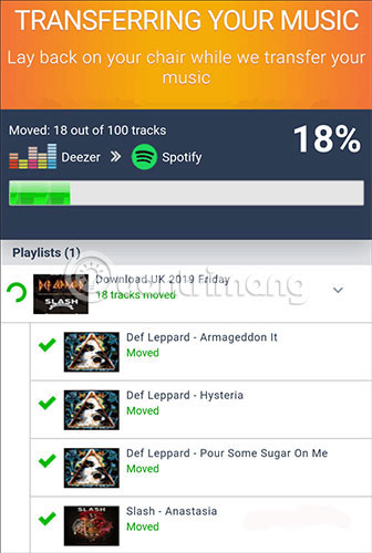 To transfer playlists from any stream service to another service Picture 3