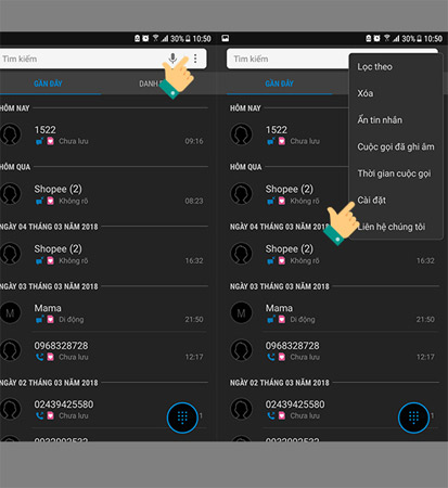 To turn on vibrating alert when receiving and ending calls on Samsung Picture 2