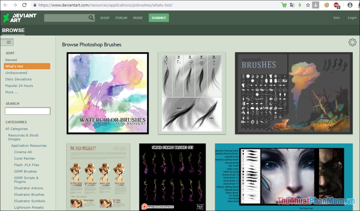 Top 10 websites that provide free, beautiful Photoshop Brushes Picture 10