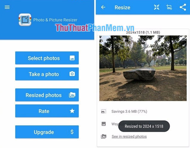 Top 3 photo resize applications on your phone Picture 4