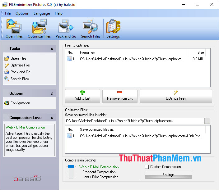 compare file minimizer with file optimizer