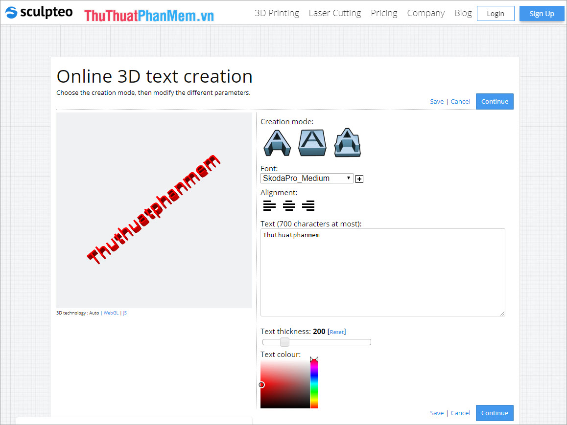 online 3d text creator