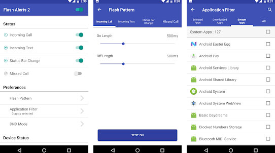 Top app flashes automatically when a call, message Picture 2