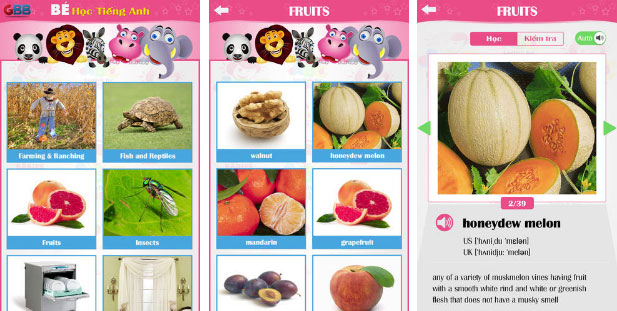 Top app for learning English for babies on iOS, Android Picture 2