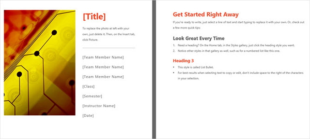 Top gorgeous Word cover templates for books, reports, lesson plans Picture 9