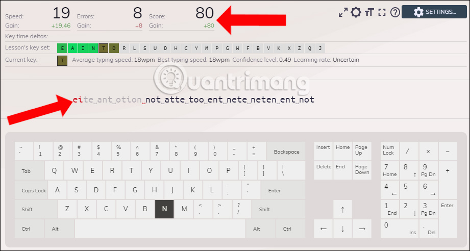 Training services for quick typing of 10 fingers on the browser Picture 8