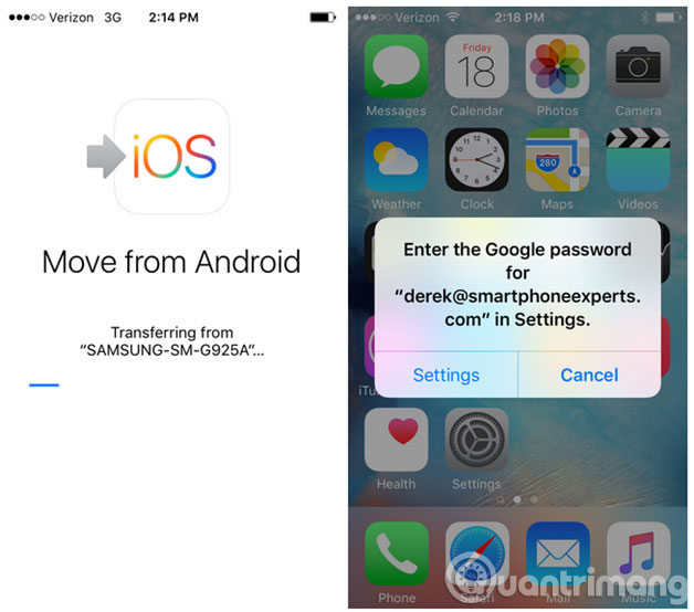 Transfer data from Android to iPhone very easily Picture 6