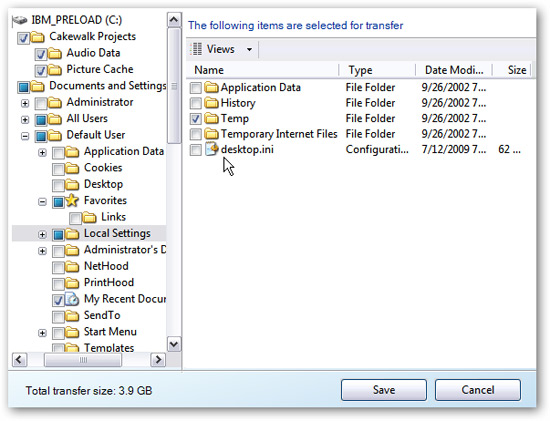 Transfer 'home' from XP to Windows 7 with Easy Transfer and USB Picture 13