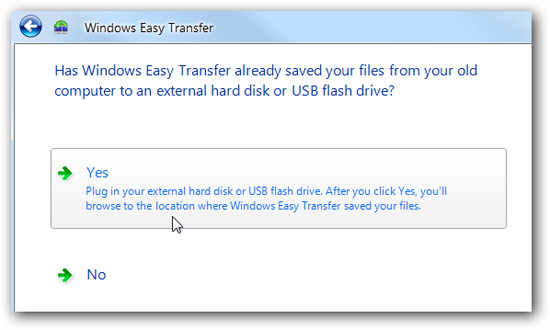 Transfer 'home' from XP to Windows 7 with Easy Transfer and USB Picture 16