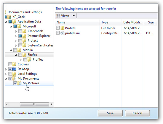 Transfer 'home' from XP to Windows 7 with Easy Transfer and USB Picture 18