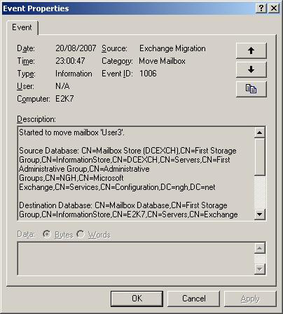 Transfer mailboxes in Exchange 2007 through the Exchange Management Console Picture 10