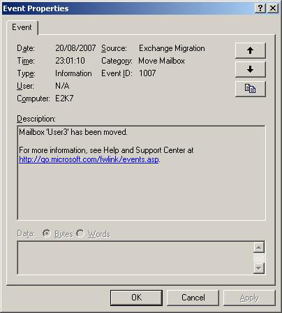 Transfer mailboxes in Exchange 2007 through the Exchange Management Console Picture 11