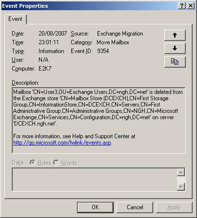 Transfer mailboxes in Exchange 2007 through the Exchange Management Console Picture 12