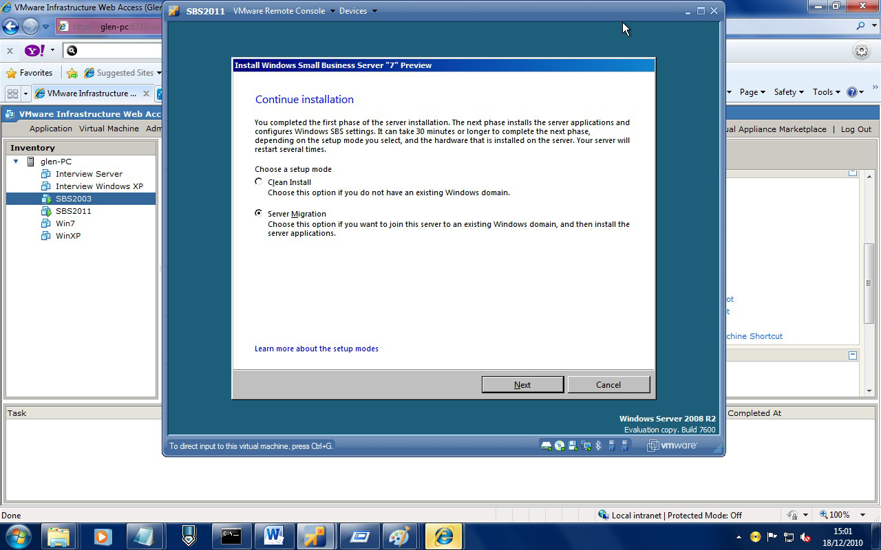 Transfer system from Windows Small Business Server 2003 to SBS 2011 Picture 18