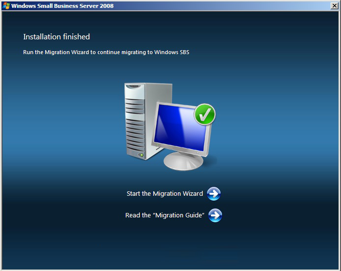 Transfer Windows 2003 system with Exchange to Small Business Server 2008 Picture 10