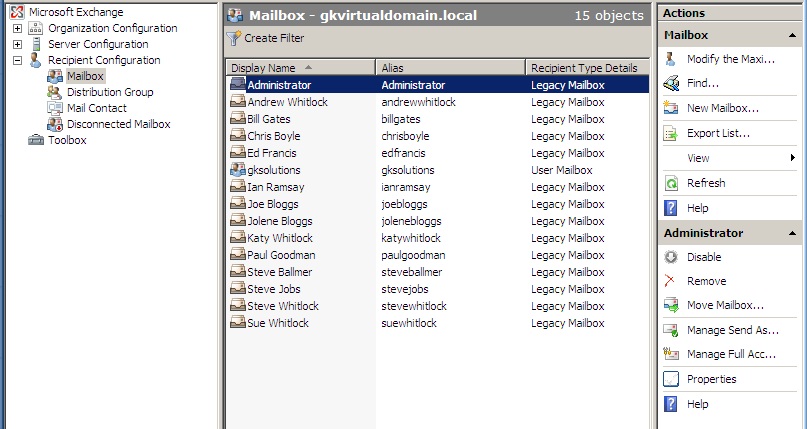 Transfer Windows 2003 system with Exchange to Small Business Server 2008 Picture 11