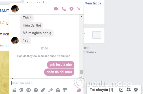 Transform color chat window Facebook Messenger Picture 11
