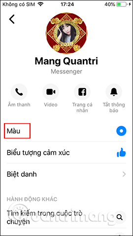 Transform color chat window Facebook Messenger Picture 3