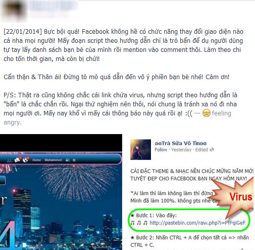 Trick to change the annoying interface on Facebook Picture 2