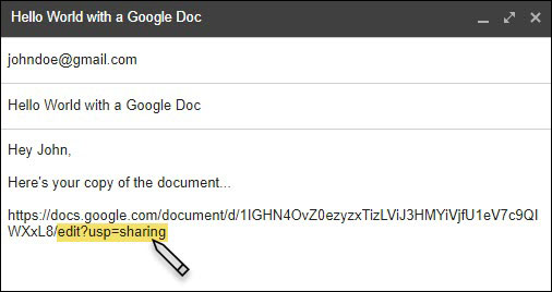 Trick to create a copy of text for recipients when sharing a Google Drive file Picture 4