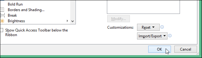 Trick to customize the Quick Access Toolbar on Office 2013 Picture 7