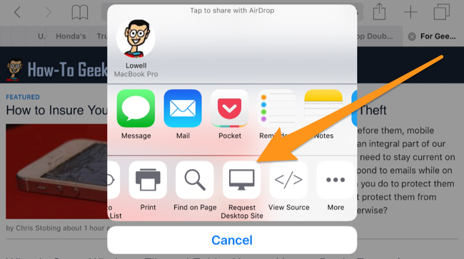Trick to disable moblie interface of the website on the phone Picture 1