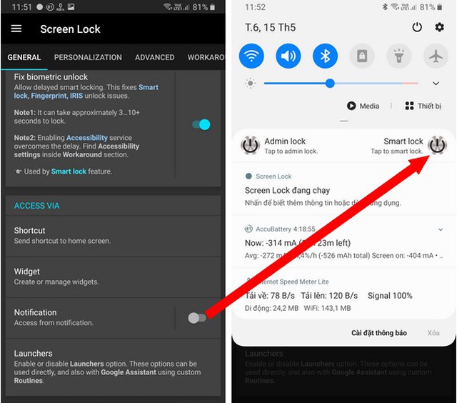 Trick to lock smartphone with just one touch on the screen Picture 6