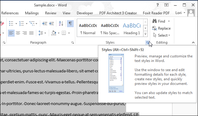 clear text formatting in word 2010