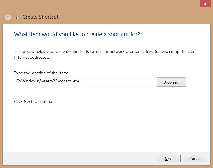 Trick to run Control Panel under Admin on Windows Picture 3