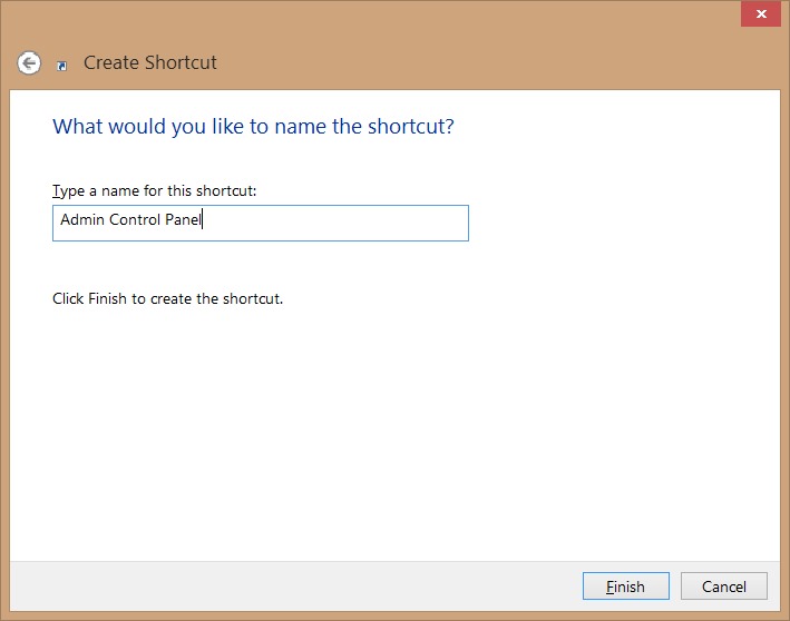 Trick to run Control Panel under Admin on Windows Picture 4