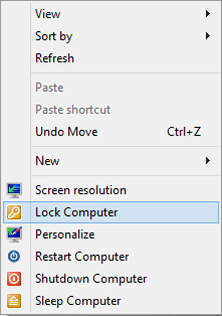 Trick to turn off the computer from the right-click menu on Windows 8 Picture 4