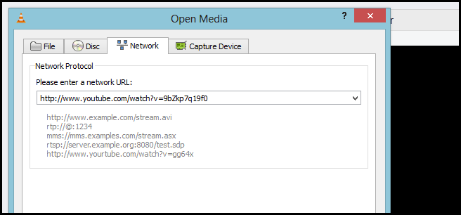 Trick to watch YouTube videos on VLC Media Player Picture 3