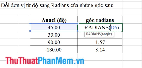 Trigonometric functions in Excel Picture 17
