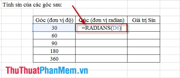 Изображение 2 тригонометрических функций в Excel