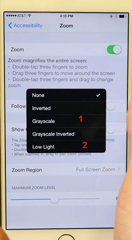 Turn iPhone screen into black and white Picture 5