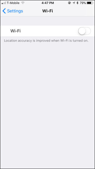 Turn off Bluetooth, turn off WiFi completely on iOS 11