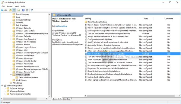 Turn off driver update on Windows Update Windows 10 Picture 2