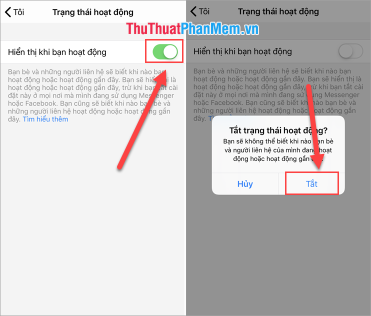 Turn off Facebook Messenger chat, how to hide Facebook nick when online on the web, phone Picture 7