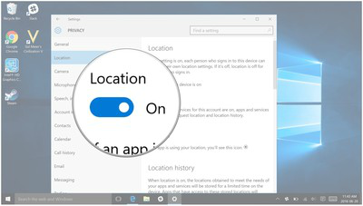 Turn off location tracking on Windows 10 Picture 3