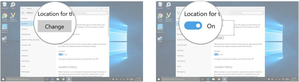 Turn off location tracking on Windows 10 Picture 6