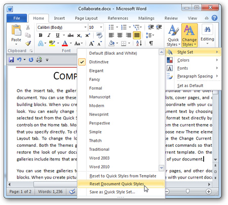 Turn off Mini Toolbar and Live Preview mode in Word 2007 or 2010 Picture 6