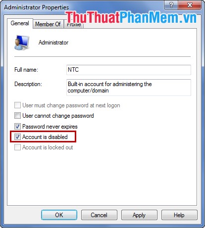 Turn off the Administrator account in Windows 7 Picture 10