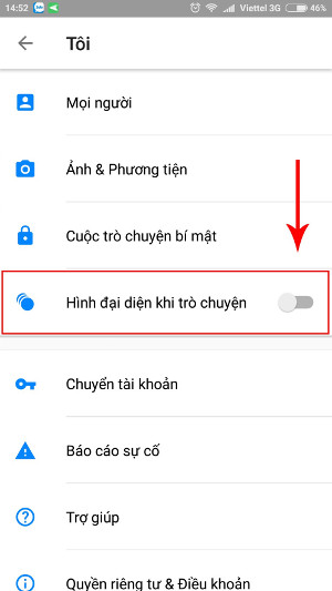 Turn off the chat bubble feature to help the phone run out of slow, lag Picture 3