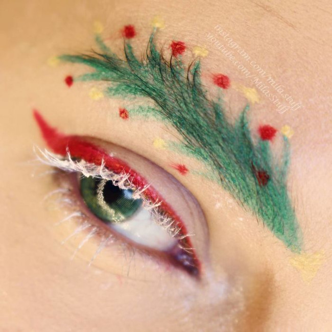 Turn your eyebrows into Christmas trees this Christmas, have you tried them? Picture 5