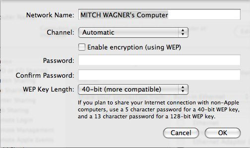'Turn' your Mac into a Wi-Fi Access Point Picture 12