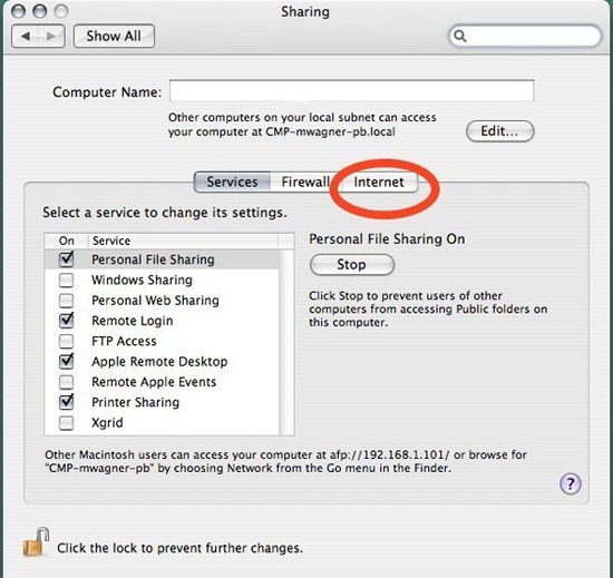 'Turn' your Mac into a Wi-Fi Access Point Picture 4
